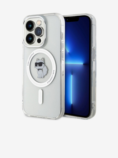 Karl Lagerfeld Karl Lagerfeld IML Choupette MagSafe hrbtni ovitek za iPhone 15 Pro prozoren