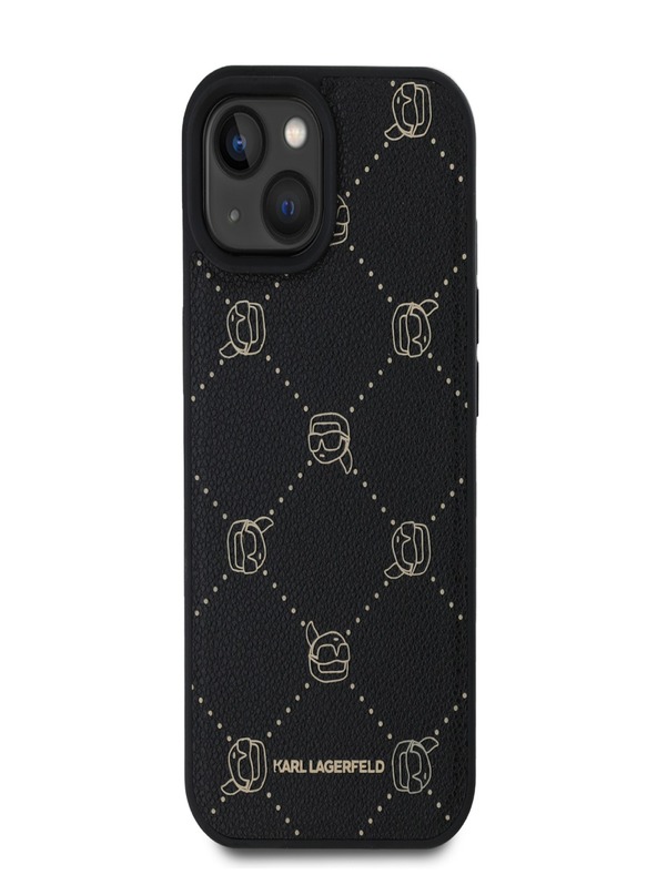 Karl Lagerfeld PU Karl Heads Pattern Magsafe Back Cover za iPhone 15 Black Karl Lagerfeld