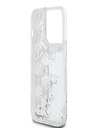 Karl Lagerfeld Tekoče bleščice Monogram Gradient zadnji ovitek za iPhone 14 Pro White Karl Lagerfeld