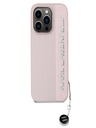 Karl Lagerfeld Karl Lagerfeld PU Saffiano Rhinestone Charm hrbtni ovitek za iPhone 15 Pro Pink