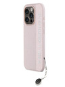 Karl Lagerfeld Karl Lagerfeld PU Saffiano Rhinestone Charm hrbtni ovitek za iPhone 15 Pro Pink