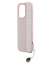 Karl Lagerfeld Karl Lagerfeld PU Saffiano Rhinestone Charm hrbtni ovitek za iPhone 15 Pro Pink