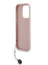 Karl Lagerfeld Karl Lagerfeld PU Saffiano Rhinestone Charm hrbtni ovitek za iPhone 15 Pro Pink
