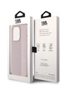 Karl Lagerfeld Karl Lagerfeld PU Saffiano Rhinestone Charm hrbtni ovitek za iPhone 15 Pro Pink