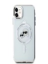 Karl Lagerfeld Karl Lagerfeld IML K&CH Heads Metal Frame MagSafe Back Cover za iPhone 11 Transparent