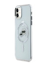 Karl Lagerfeld Karl Lagerfeld IML K&CH Heads Metal Frame MagSafe Back Cover za iPhone 11 Transparent