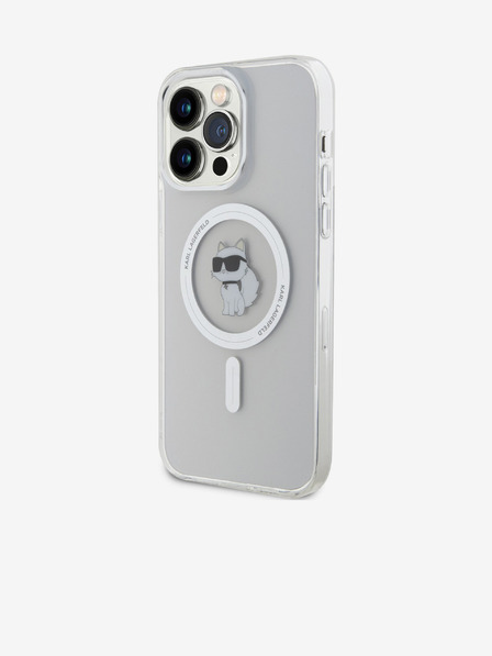 Karl Lagerfeld Karl Lagerfeld IML Choupette MagSafe hrbtni ovitek za iPhone 15 Pro Max prozoren