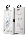 Karl Lagerfeld Karl Lagerfeld Liquid Glitter Karl and Choupette Heads MagSafe Back Cover za iPhone 15 Pro Transparent Transparent
