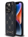 Karl Lagerfeld PU Karl Heads Pattern Magsafe hrbtni ovitek za iPhone 15 Pro Black Karl Lagerfeld