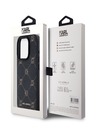 Karl Lagerfeld PU Karl Heads Pattern Magsafe hrbtni ovitek za iPhone 15 Pro Black Karl Lagerfeld