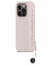 Karl Lagerfeld Karl Lagerfeld PU Saffiano hrbtni ovitek z okrasom iz kamenčkov za iPhone 14 Pro roza