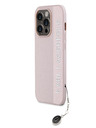 Karl Lagerfeld Karl Lagerfeld PU Saffiano hrbtni ovitek z okrasom iz kamenčkov za iPhone 14 Pro roza
