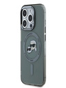 Karl Lagerfeld Karl Lagerfeld IML K&CH Heads Metal Frame MagSafe Back Cover za iPhone 15 Pro Black
