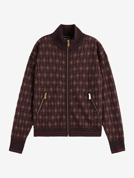 Scotch & Soda Vijolični vzorčasti bomber Scotch & Soda