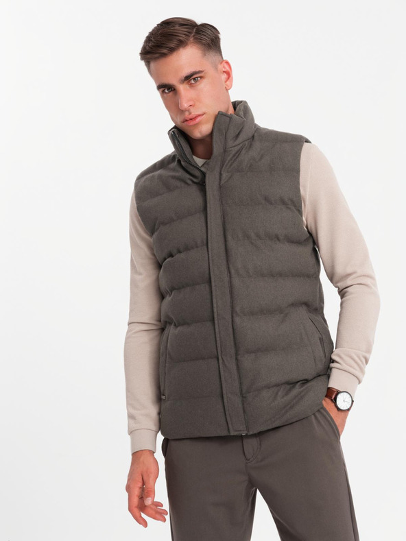 Ombre Clothing Moški prešiti jopič z neonskimi poudarki Ombre Clothing