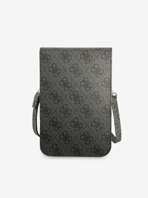 Guess Guess PU 4G trikotni logotip za telefonsko torbico črne barve