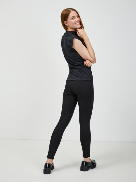 Guess Črna cvetlična bluza Guess Jacotte
