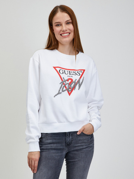 Guess Bela bluza Guess za ženske