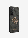 Guess PU 4G Metal Logo Zadní Kryt pro Samsung Galaxy S23 Grey Ovitek za telefon