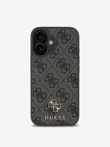 Guess Guess PU 4G Small Metal Logo MagSafe Back Cover za iPhone 16 Brown