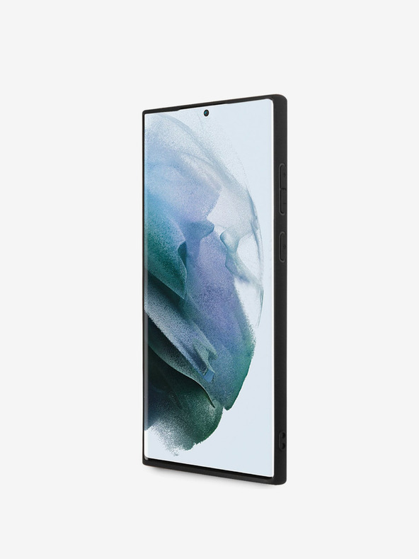 Guess PU 4G Metal Logo Zadní Kryt pro Samsung Galaxy S23 Ultra Grey Ovitek za telefon