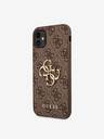 Guess Guess PU 4G kovinski zadnji ovitek z logotipom za iPhone 11 Brown