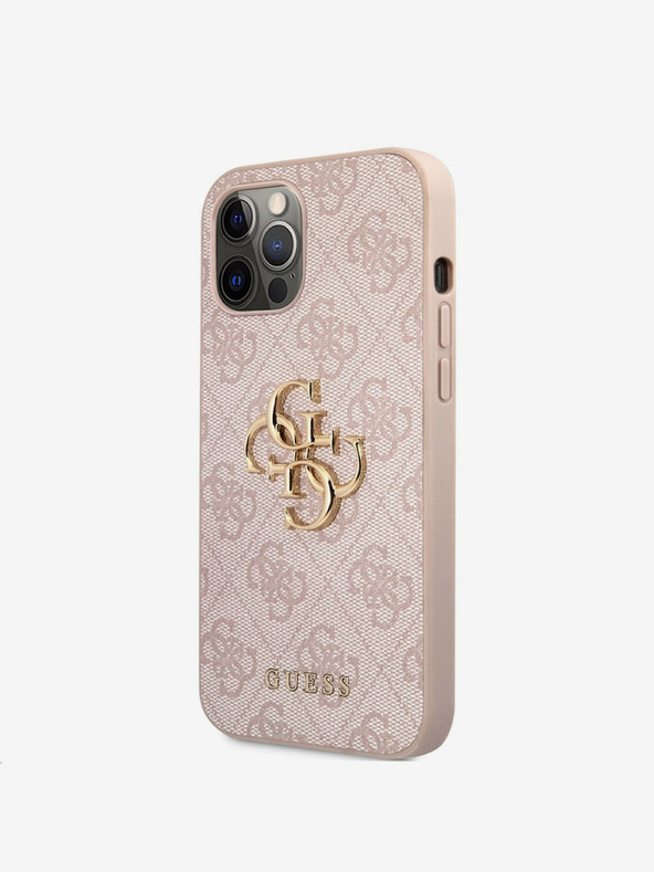 Guess Guess PU 4G Metal Logo Back Cover za iPhone 12 Pro Max Pink