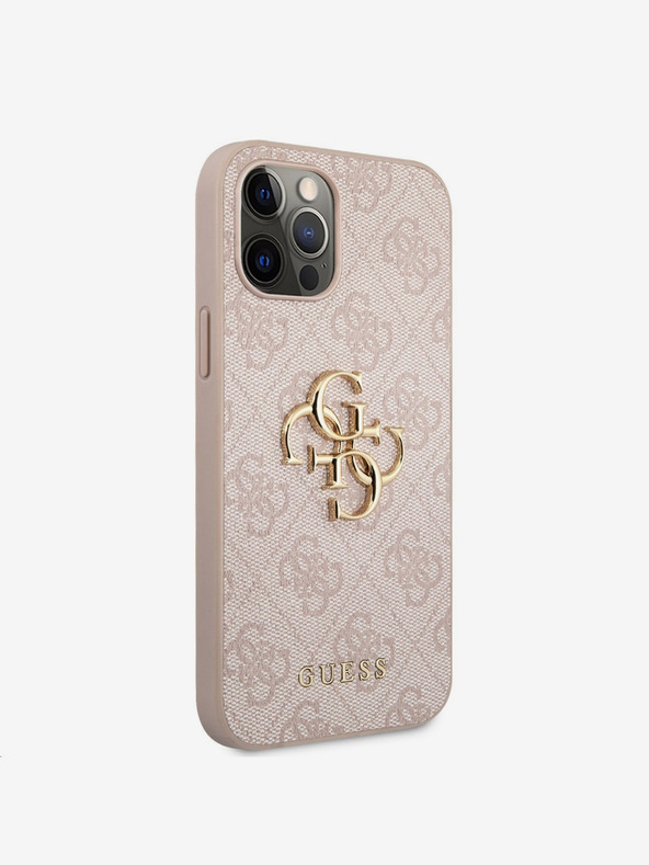 Guess Guess PU 4G Metal Logo Back Cover za iPhone 12 Pro Max Pink