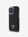 Guess Guess PU Grained Triangle Logo Back Cover za iPhone 16 Pro Black