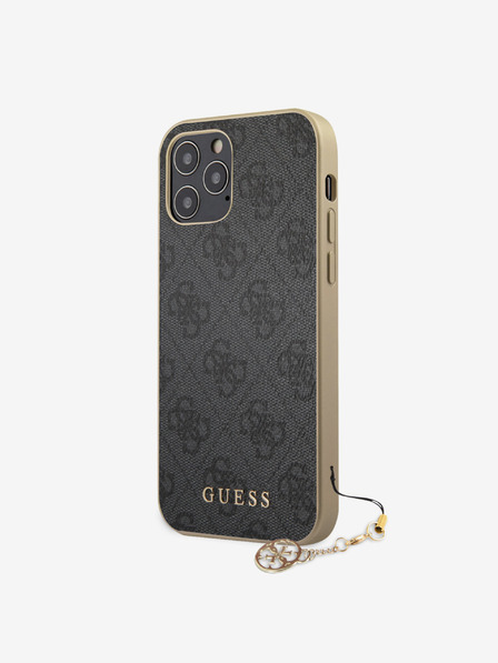 Guess Guess 4G Charm hrbtni ovitek za iPhone 12/12 Pro 6.1 Grey