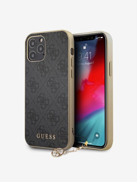 Guess Guess 4G Charm hrbtni ovitek za iPhone 12/12 Pro 6.1 Grey