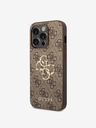 Guess Guess PU 4G Metal Logo Back Cover za iPhone 15 Pro Brown