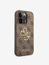 Guess Guess PU 4G Metal Logo Back Cover za iPhone 15 Pro Brown
