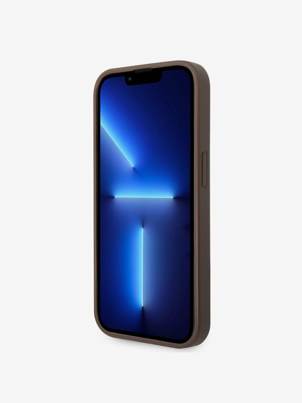 Guess Guess PU 4G Metal Logo Back Cover za iPhone 15 Pro Brown