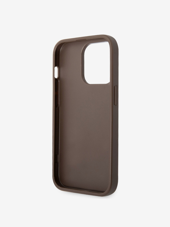 Guess Guess PU 4G Metal Logo Back Cover za iPhone 15 Pro Brown