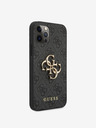 Guess Guess PU 4G Metal Logo hrbtni ovitek za iPhone 12 Pro Max Grey