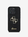 Guess Guess PU Fixed Glitter 4G Metal Logo Back Cover za iPhone 16 Pro Black