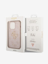 Guess PU 4G Metal Logo Zadní Kryt pro iPhone 14 Pro Pink Ovitek za telefon