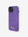 Guess Guess Sequin Script Logo hrbtni ovitek za iPhone 15 Plus Purple