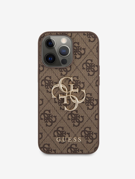 Guess Guess PU 4G Metal Logo Back Cover za iPhone 13 Pro Brown