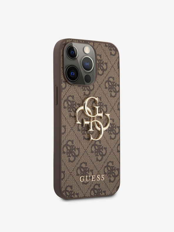 Guess Guess PU 4G Metal Logo Back Cover za iPhone 13 Pro Brown