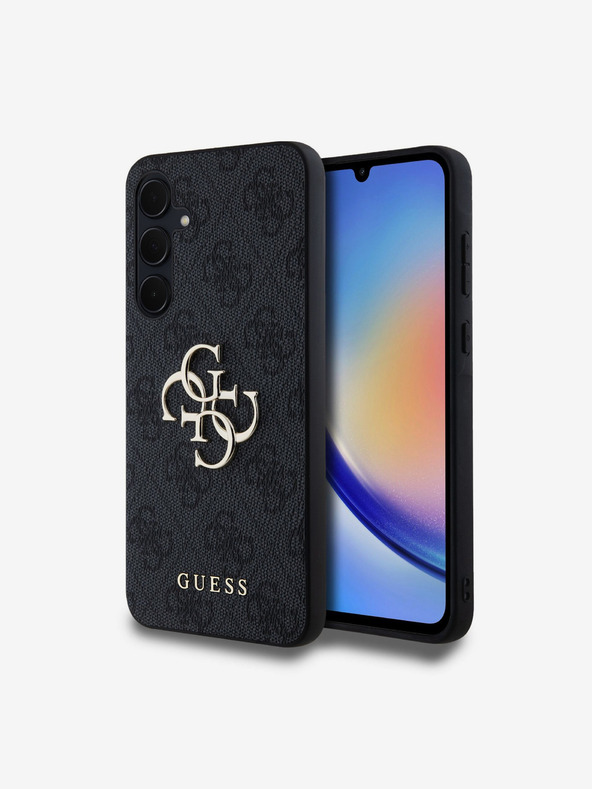 Guess Guess PU 4G Metal Logo Back Cover za Samsung Galaxy A35 5G Grey