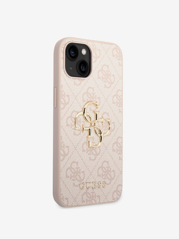 Guess Guess PU 4G Metal Logo Back Cover za iPhone 14 Pink