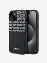 DKNY PU usnje s ponavljajočim se vzorcem žepa za kartice hrbtni ovitek za iPhone 14 črno DKNY