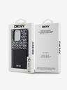 DKNY PU Usnje Ponavljajoči se vzorec žepa za kartice za iPhone 14 Pro Black DKNY
