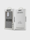 DKNY PU Leather Repeat Pattern Tonal Stripe Back Cover za iPhone 14 Pro Max Beige DKNY