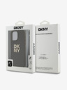 DKNY PU Leather Stack Logo Wrist Strap Back Cover za iPhone 15 Pro Max Brown DKNY