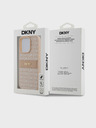 DKNY PU Leather Repeat Pattern Tonal Stripe Back Cover za iPhone 14 Pro Max Pink DKNY