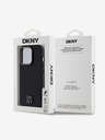 DKNY PU usnje Stack Logo Magsafe hrbtni ovitek za iPhone 14 Pro Max Black DKNY