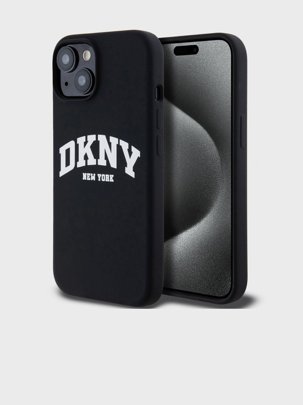 DKNY Tekoči silikonski logotip Arch MagSafe Back Cover za iPhone 11 Black DKNY